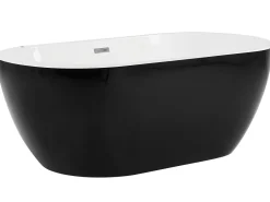 Banheira Autonoma De Hidromassagem Em Acrilico Preto Com Led 170 X 80 Cm Nevis Iii