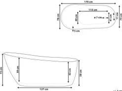 Banheira Autonoma Em Acrilico Preto 170 X 78 Cm Solarte