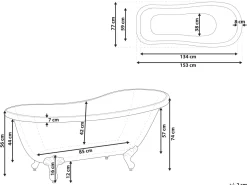 Banheira Autonoma Em Acrilico Vermelho 153 X 77 Cm Cayman