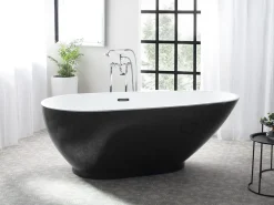 Banheira Autonoma Em Acrilico Preto E Branco Guiana