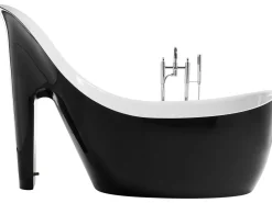 Banheira Autonoma Em Acrilico Preto E Branco 180 X 80 Cm Coco