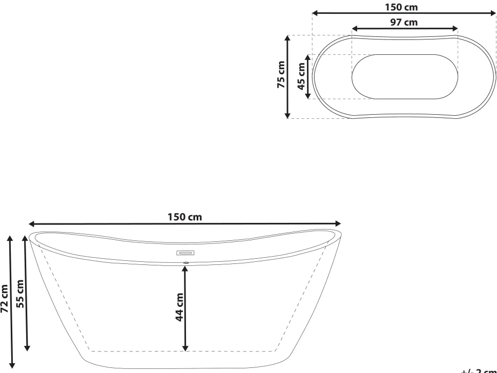 Banheira Autonoma Em Acrilico Vermelho 150 X 75 Cm Antigua