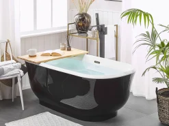 Banheira Autonoma Em Acrilico Preto 170 X 77 Cm Tesoro