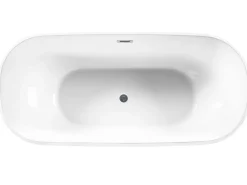 Banheira Autonoma Em Acrilico Preto 170 X 77 Cm Tesoro