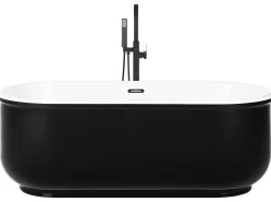 Banheira Autonoma Em Acrilico Preto 170 X 80 Cm Pinel