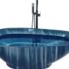 Banheira Autonoma Em Acrilico Azul Marinho Com Efeito De Marmore 170 X 80 Cm Rioja