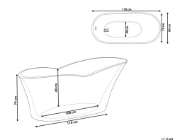 Banheira Autonoma Em Acrilico Branco 170 X 80 Cm Dulcina
