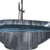 Banheira Autonoma Em Acrilico Preto Com Efeito De Marmore 170 X 80 Cm Rioja