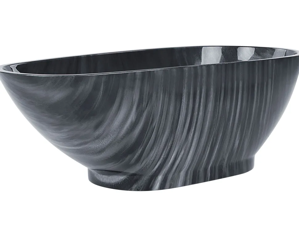 Banheira Autonoma Em Acrilico Preto Com Efeito De Marmore 170 X 80 Cm Rioja