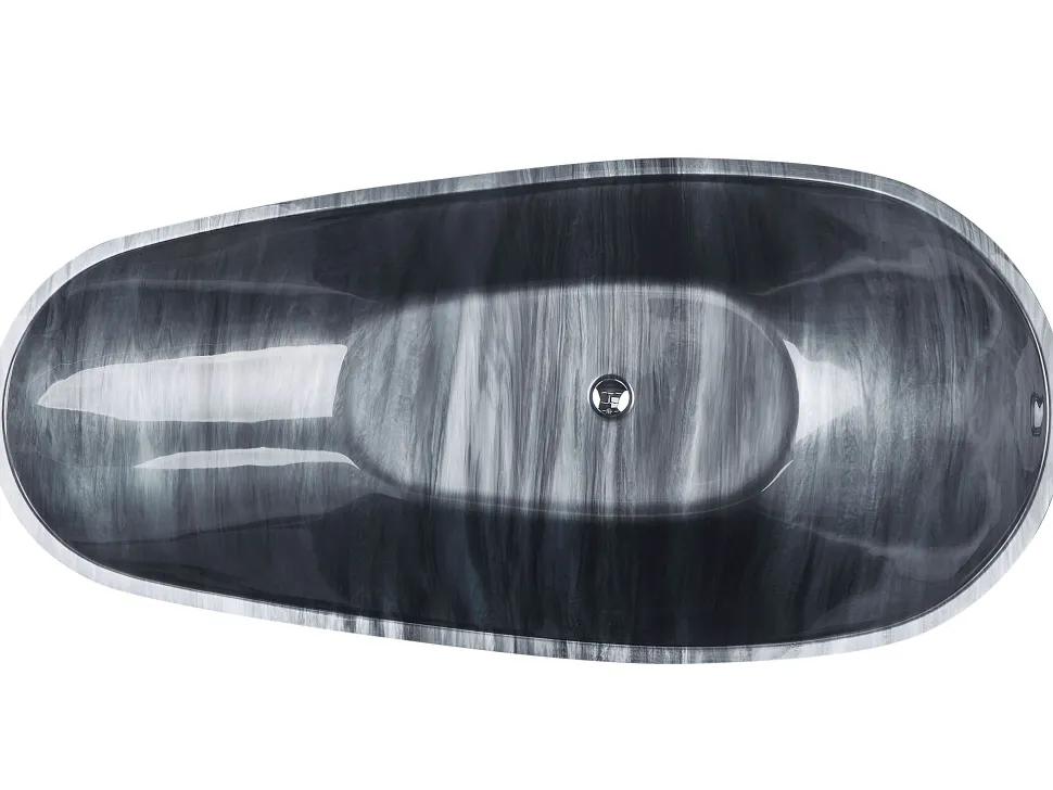 Banheira Autonoma Em Acrilico Preto Com Efeito De Marmore 170 X 80 Cm Rioja