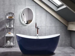 Banheira Autonoma Em Acrilico Azul Marinho 170 X 77 Cm Antigua