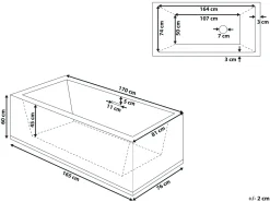 Banheira Autonoma Em Acrilico Preto 170 X 81 Rios