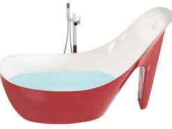 Banheira Autonoma Em Acrilico Vermelho E Branco 180 X 80 Cm Coco