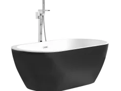 Banheira Autonoma Em Acrilico Preto 150 X 75 Cm Nevis