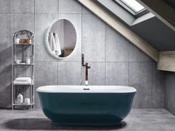 Banheira Autonoma Em Acrilico Azul Esverdeado 170 X 77 Cm Tesoro