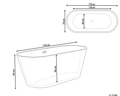 Banheira Autonoma Em Acrilico Preto 170 X 170 Cm Cabritos