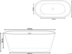 Banheira Autonoma Em Acrilico Branco 170 X 72 Cm Havana