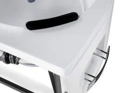 Banheira De Hidromassagem De Canto Em Acrilico Branco Com Led 214 X 155 Cm Martinica