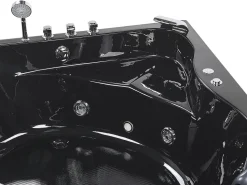 Banheira De Hidromassagem De Canto Em Acrilico Preto Com Led 140 X 140 Cm Baracoa