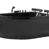 Banheira De Hidromassagem De Canto Versao A Esquerda Em Acrilico Preto Com Led 160 X 113 Cm Paradiso