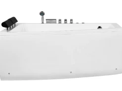 Banheira De Hidromassagem De Canto Versao A Direita Em Acrilico Branco 182 X 122 Cm Serrana