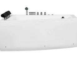 Banheira De Hidromassagem De Canto Versao A Direita Em Acrilico Branco 182 X 122 Cm Serrana