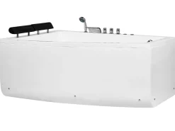 Banheira De Hidromassagem De Canto Versao A Direita Em Acrilico Branco 182 X 122 Cm Serrana