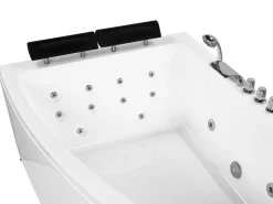 Banheira De Hidromassagem De Canto Versao A Direita Em Acrilico Branco 182 X 122 Cm Serrana