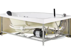 Banheira De Hidromassagem De Canto A Direita Com Led Em Branco Neiva