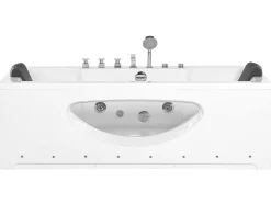 Banheira De Hidromassagem Em Acrilico Branco Com Led 180 X 80 Cm Hawes