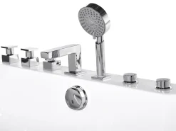 Banheira De Hidromassagem Em Acrilico Branco Com Led 180 X 80 Cm Hawes