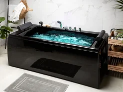 Banheira De Hidromassagem Em Acrilico Preto 172 X 83 Cm Montego
