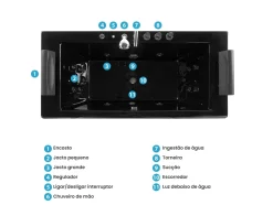 Banheira De Hidromassagem Em Acrilico Preto 172 X 83 Cm Montego