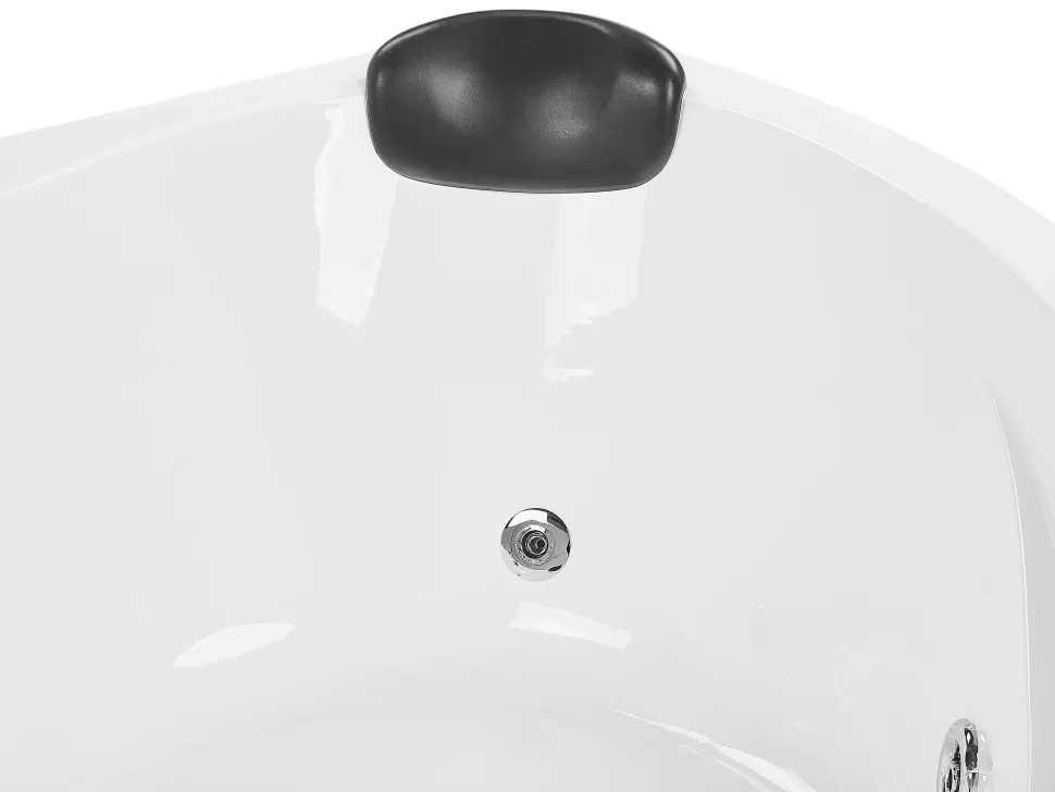 Banheira De Hidromassagem De Canto Em Acrilico Branco Com Led 140 X 140 Cm Baracoa