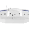 Banheira De Hidromassagem De Canto Em Acrilico Branco Com Led 211 X 150 Cm Caceres