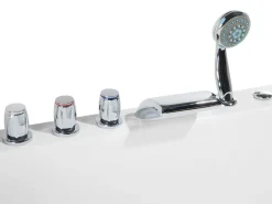 Banheira De Hidromassagem De Canto Versao A Direita Em Acrilico Branco Com Led 160 X 113 Cm Paradiso