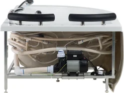 Banheira De Hidromassagem De Canto Versao A Direita Em Acrilico Branco Com Led 160 X 113 Cm Paradiso