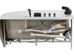 Banheira De Hidromassagem De Canto Versao A Direita Em Acrilico Branco Com Led 160 X 113 Cm Paradiso