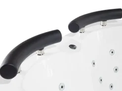 Banheira De Hidromassagem De Canto Versao A Direita Em Acrilico Branco Com Led 160 X 113 Cm Paradiso