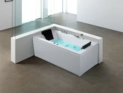 Banheira De Hidromassagem Versao A Direita Em Acrilico Branco 183 X 90 Cm Varadero