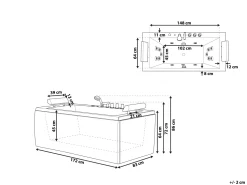 Banheira De Hidromassagem Em Acrilico Branco 172 X 83 Cm Montego