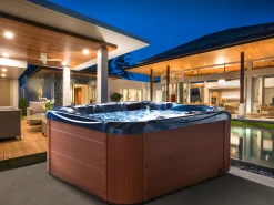 Banheira De Hidromassagem De Exterior Em Acrilico Azul Com Led 200 X 200 Cm Lastarria