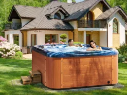 Banheira De Hidromassagem De Exterior Em Acrilico Azul Com Led 200 X 200 Cm Lastarria