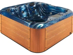 Banheira De Hidromassagem De Exterior Em Acrilico Azul Com Led 200 X 200 Cm Lastarria