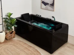 Banheira De Hidromassagem Versao A Direita Em Acrilico Preto 183 X 90 Cm Varadero