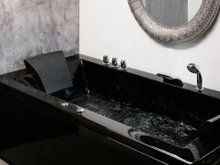 Banheira De Hidromassagem Versao A Direita Em Acrilico Preto 183 X 90 Cm Varadero
