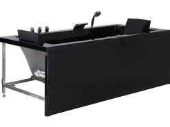 Banheira De Hidromassagem Versao A Direita Em Acrilico Preto 183 X 90 Cm Varadero