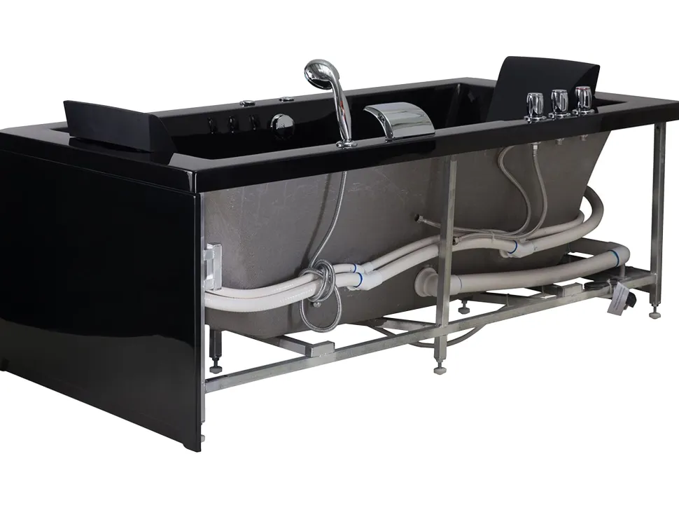 Banheira De Hidromassagem Versao A Direita Em Acrilico Preto 183 X 90 Cm Varadero