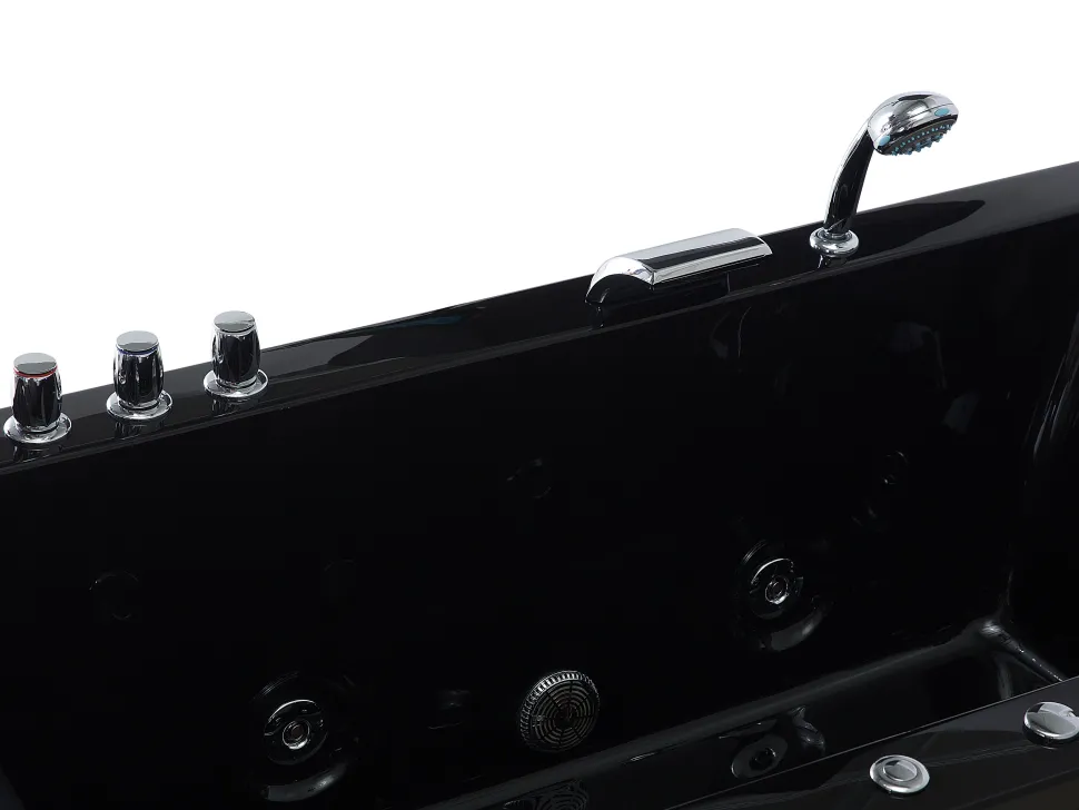 Banheira De Hidromassagem Versao A Direita Em Acrilico Preto 183 X 90 Cm Varadero