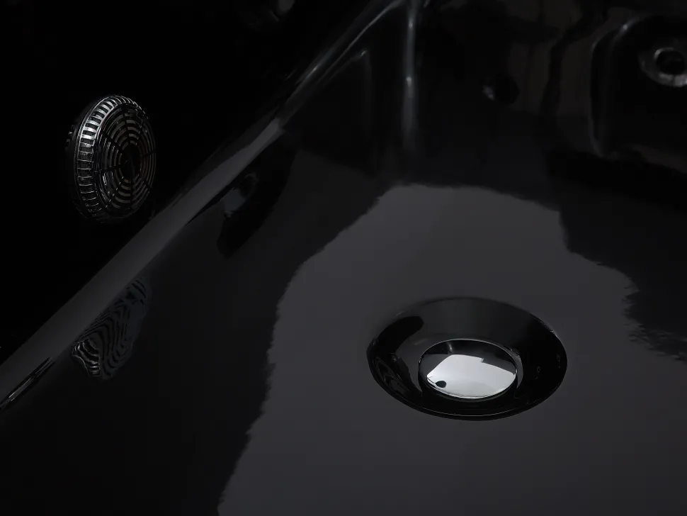 Banheira De Hidromassagem Versao A Direita Em Acrilico Preto 183 X 90 Cm Varadero